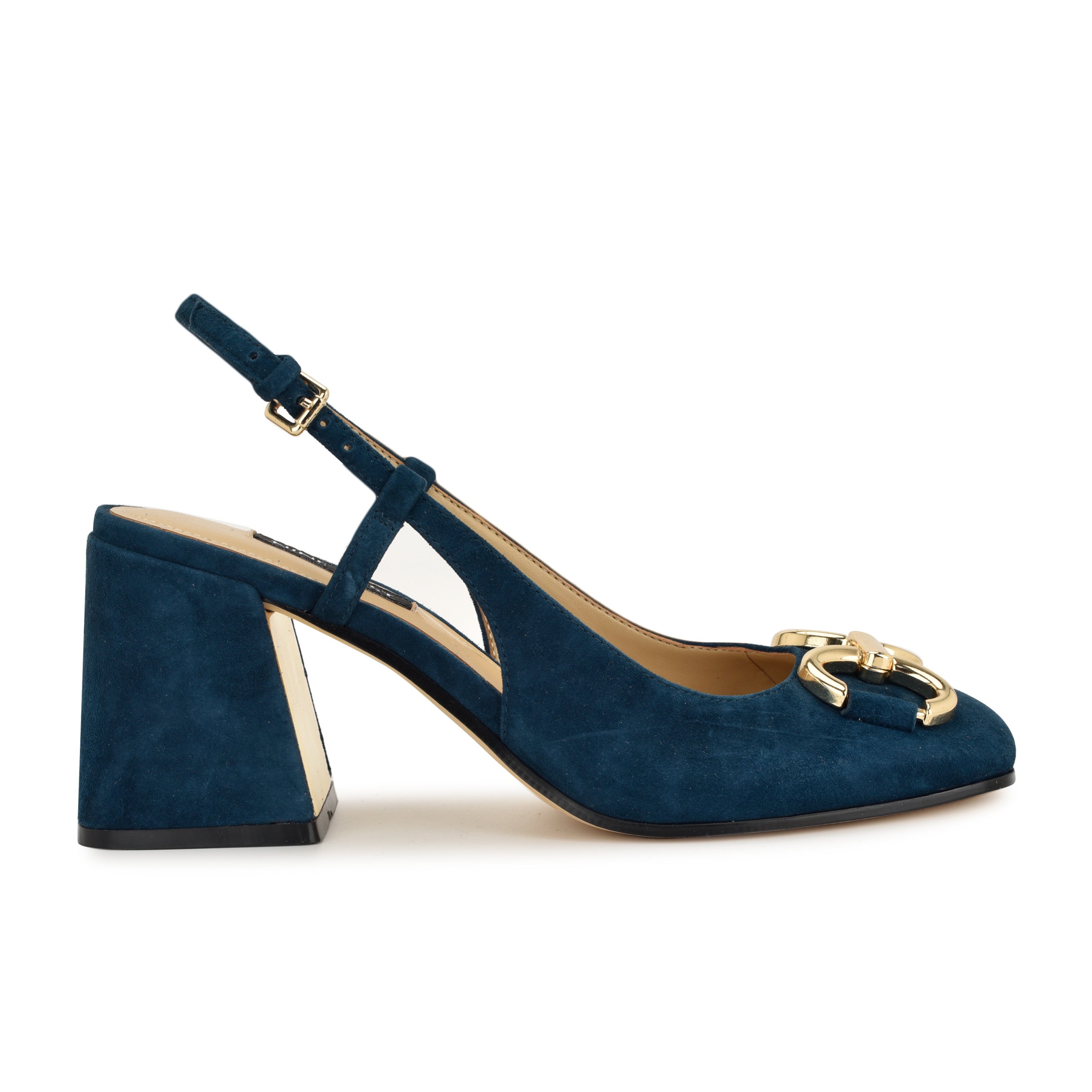Cast Block Heel Slingback Pumps