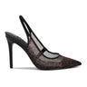 Feather Pointy Toe Slingback Pumps