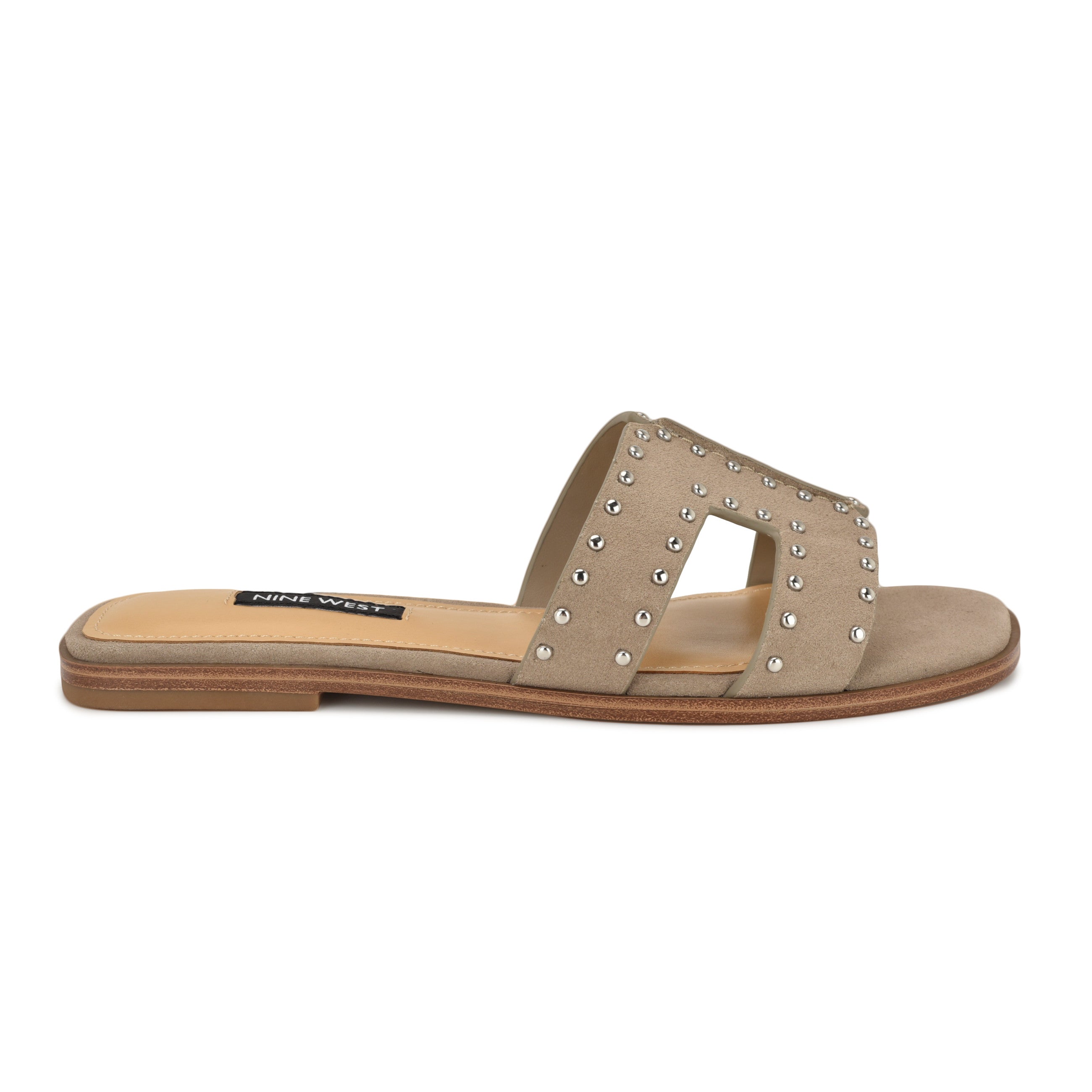 Giny Slip-On Flat Studded Sandals