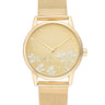 Floral Dial Mesh Bracelet Watch