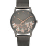 Floral Dial Mesh Bracelet Watch
