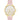 Floral Dial Saffiano Strap Watch