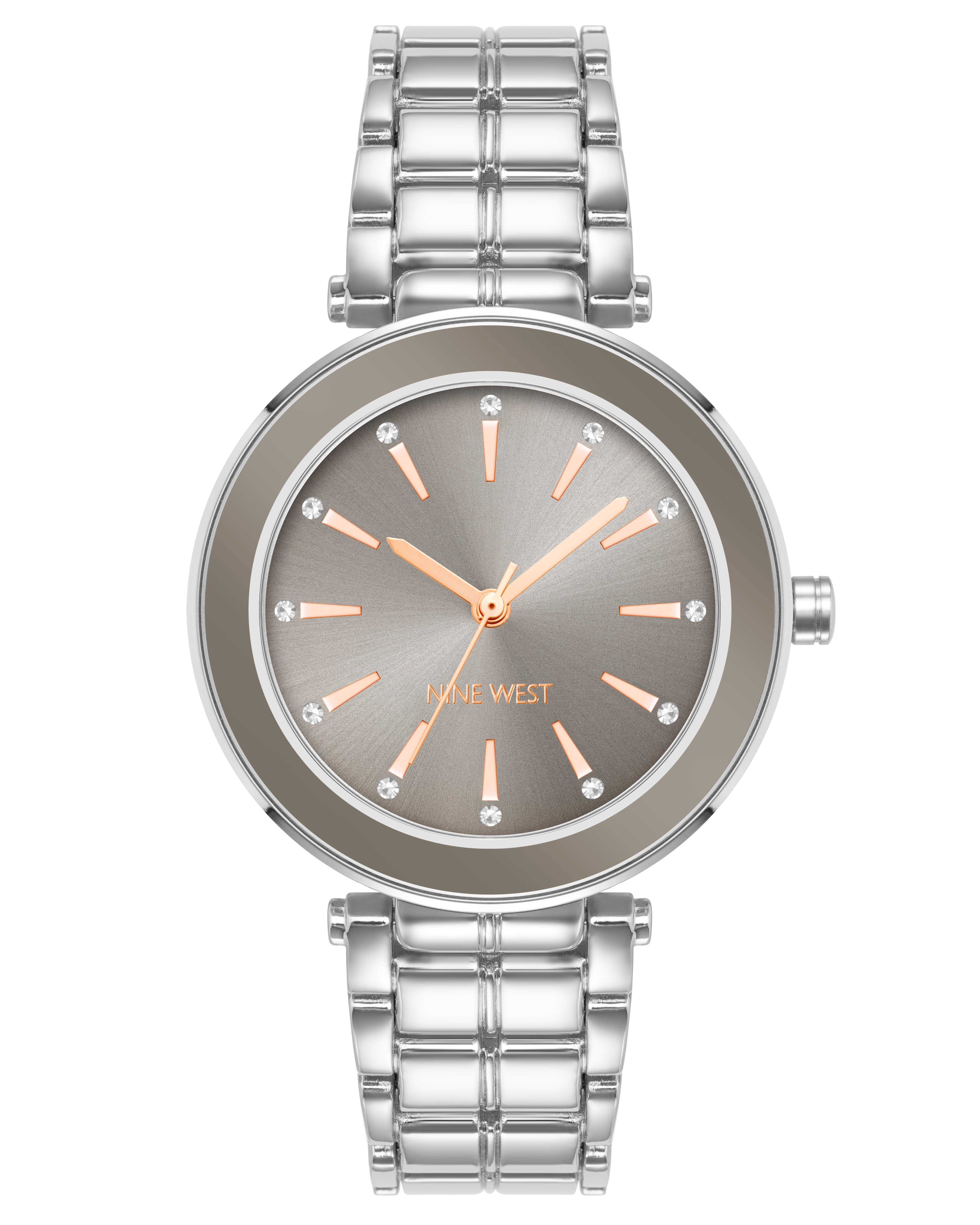 Genuine Crystal Accented Bracelet Watch